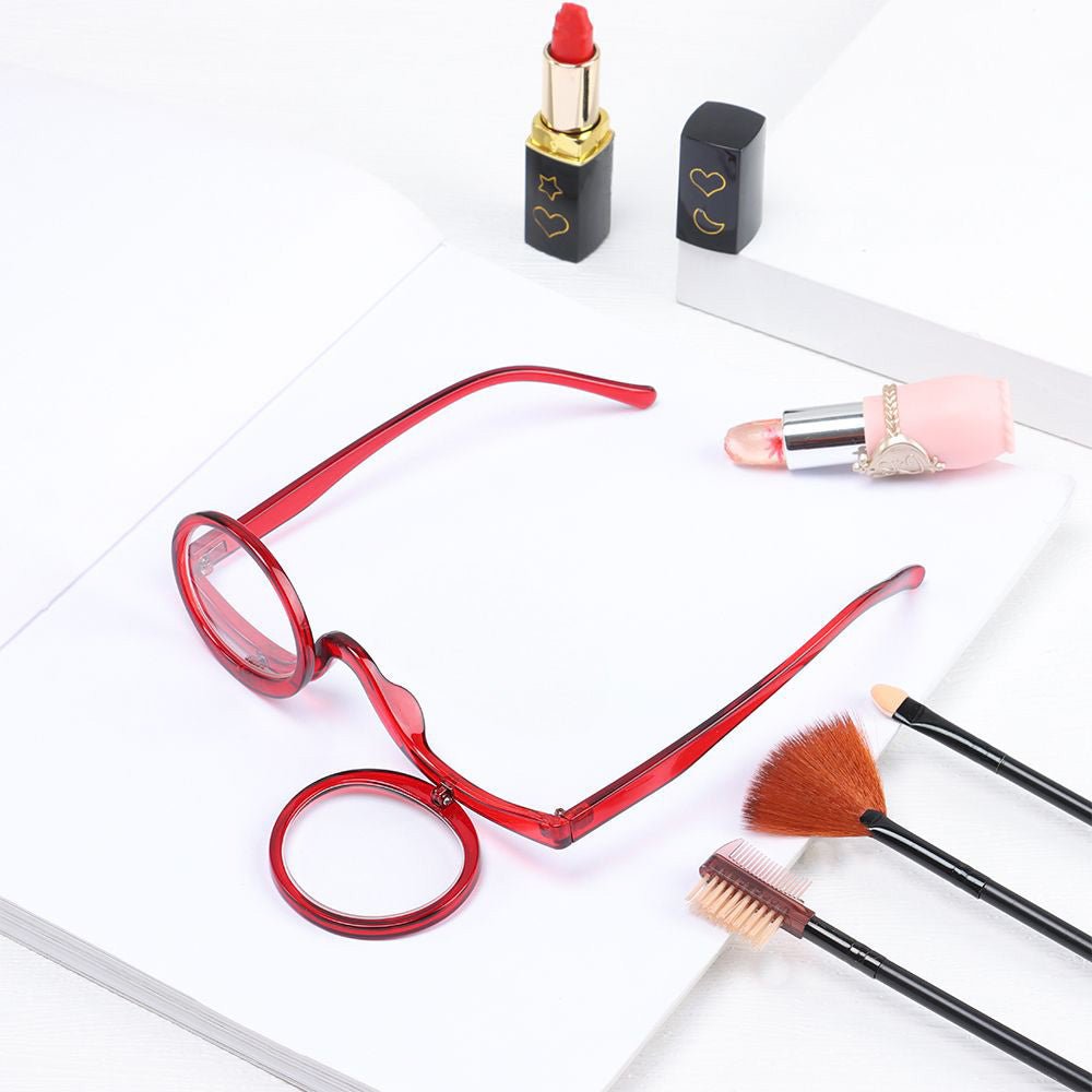 LumiView Flip-Down Makeup Magnifying Glasses, 6 Colors