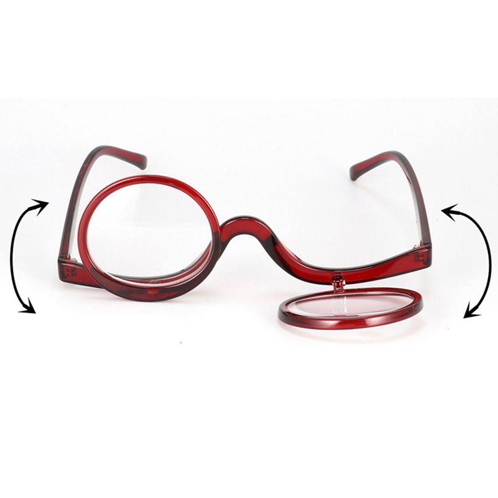 LumiView Flip-Down Makeup Magnifying Glasses, 6 Colors