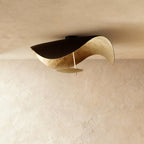 VerdeLeaf orb plafondlamp met reflecterende schijf en metalen kap