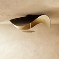 VerdeLeaf orb plafondlamp met reflecterende schijf en metalen kap