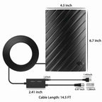 LumaWave 4K-binnenantenne voor tv, bereik van 600 mijl, plug-and-play-installatie