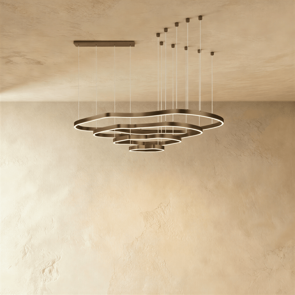 Nova Ring LED-ljuskrona med akryl-diffusor för modern atmosfär