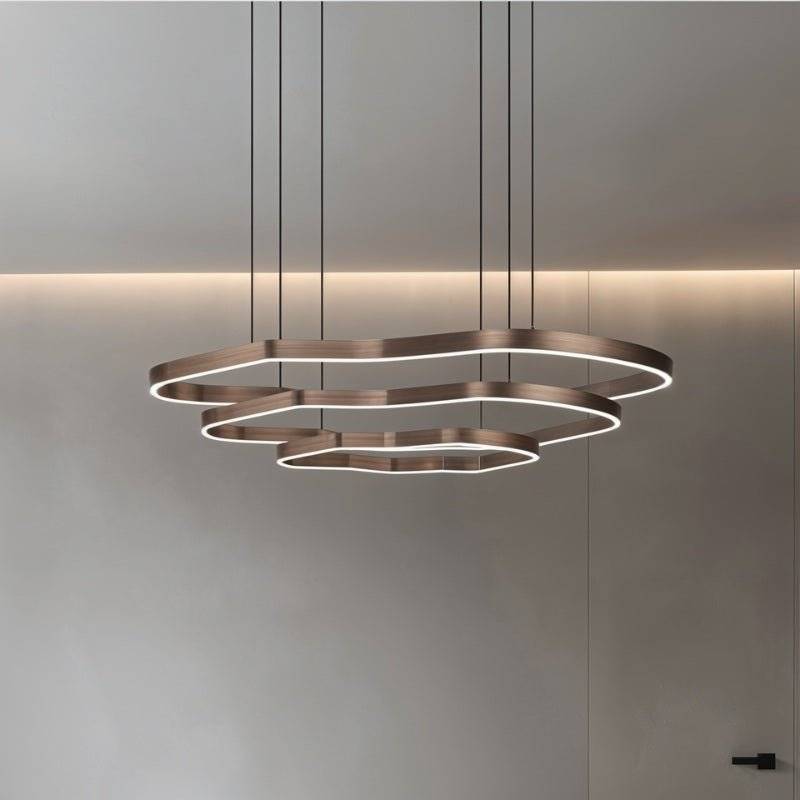 Nova Ring LED-ljuskrona med akryl-diffusor för modern atmosfär