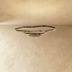 Nova Ring LED-ljuskrona med akryl-diffusor för modern atmosfär