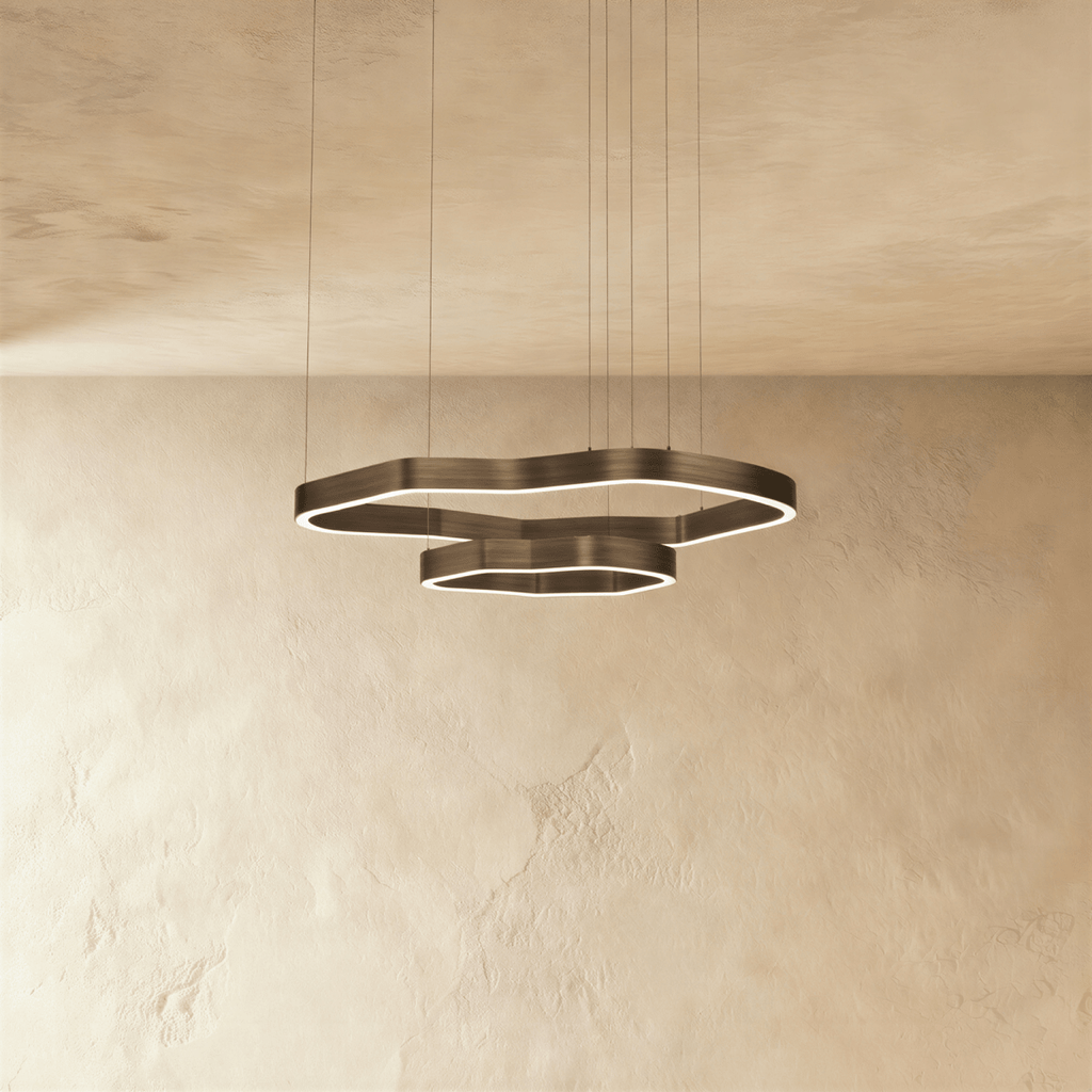 Nova Ring LED-ljuskrona med akryl-diffusor för modern atmosfär