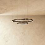 Nova Ring LED-ljuskrona med akryl-diffusor för modern atmosfär