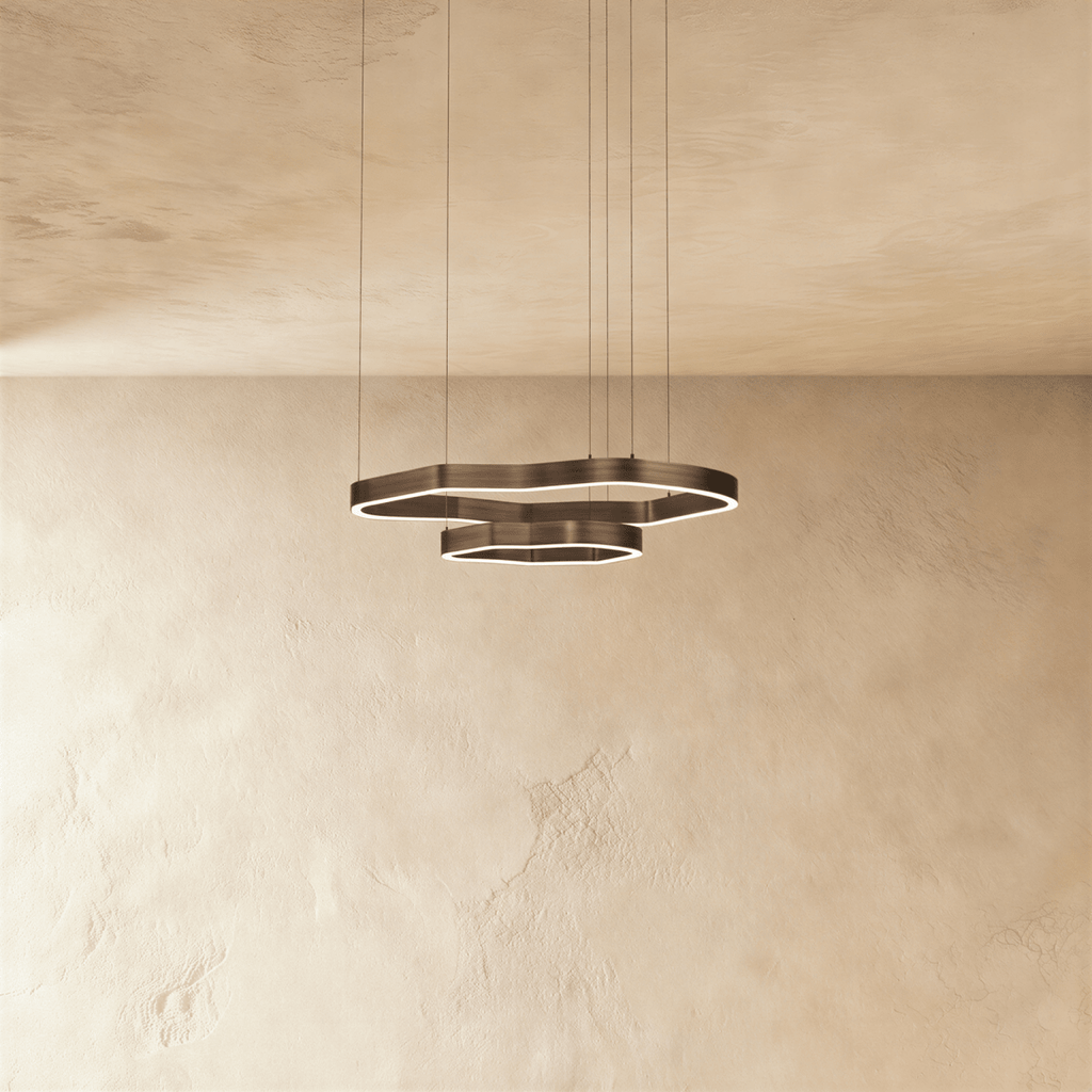 Nova Ring LED-ljuskrona med akryl-diffusor för modern atmosfär