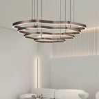 Nova Ring LED-ljuskrona med akryl-diffusor för modern atmosfär