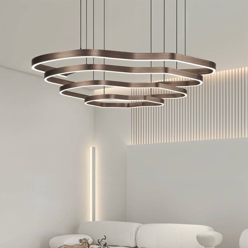 Nova Ring LED-ljuskrona med akryl-diffusor för modern atmosfär