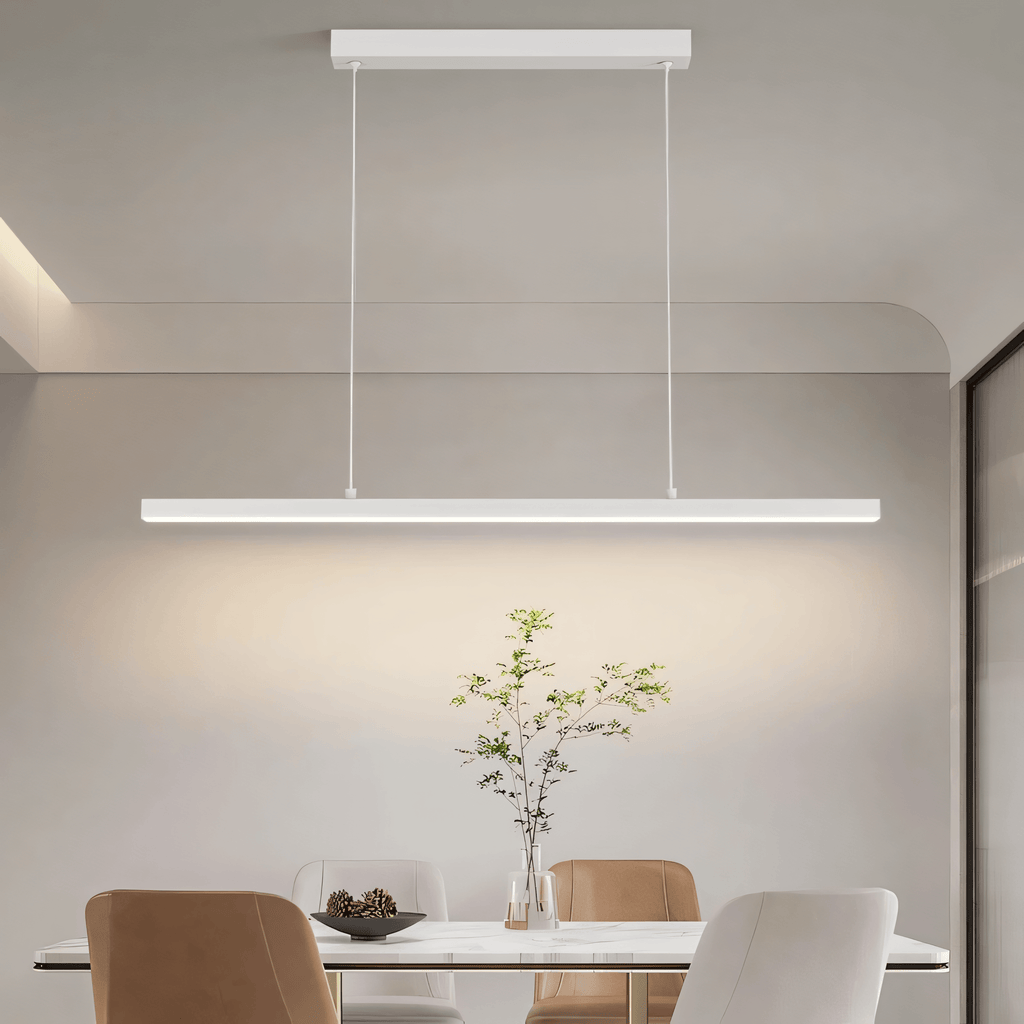 Lampa wisząca z listwą świetlną, regulowana, sterowana pilotem LED