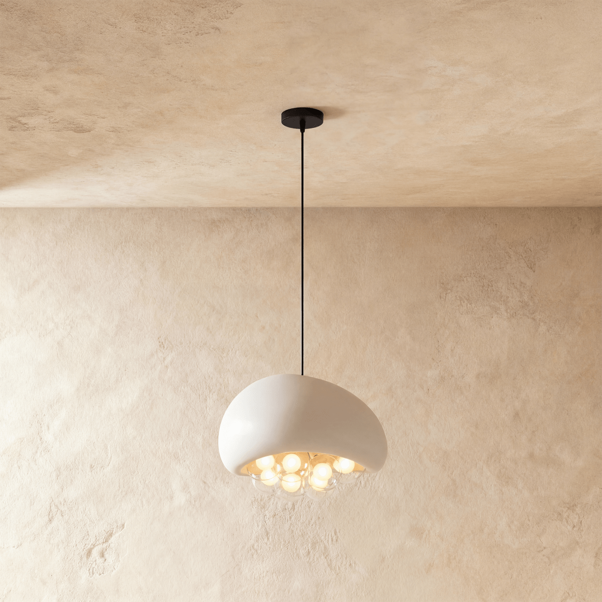 Aurora koepel hanglamp met harsbollen en gezellige diffusie