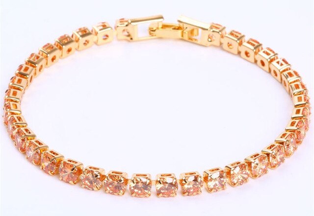 AstraLuxe Unisex Bracelet with Sparkling Zirconia Chain Design
