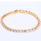 AstraLuxe Unisex Bracelet with Sparkling Zirconia Chain Design