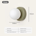 Glass Wall Sconce With G9 Base, Nordic Minimalist Design For Bedroom