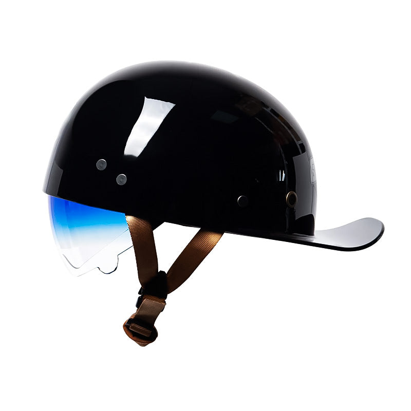 OrionRide motorcykelhjelm i baseballstil med DOT-certificeret ABS-skal
