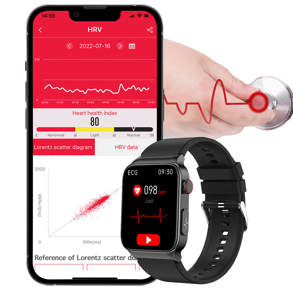 NovaPulse-smartwatch til velværetracking med intuitiv sundhedsapp