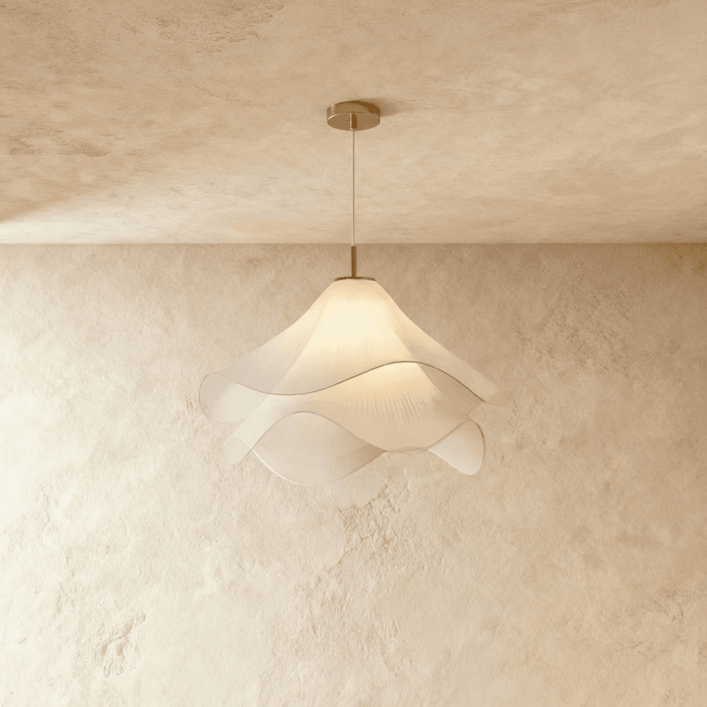 HaloWeave diffuse hanglamp in duurzaam stof voor een zachte moderne ambiance
