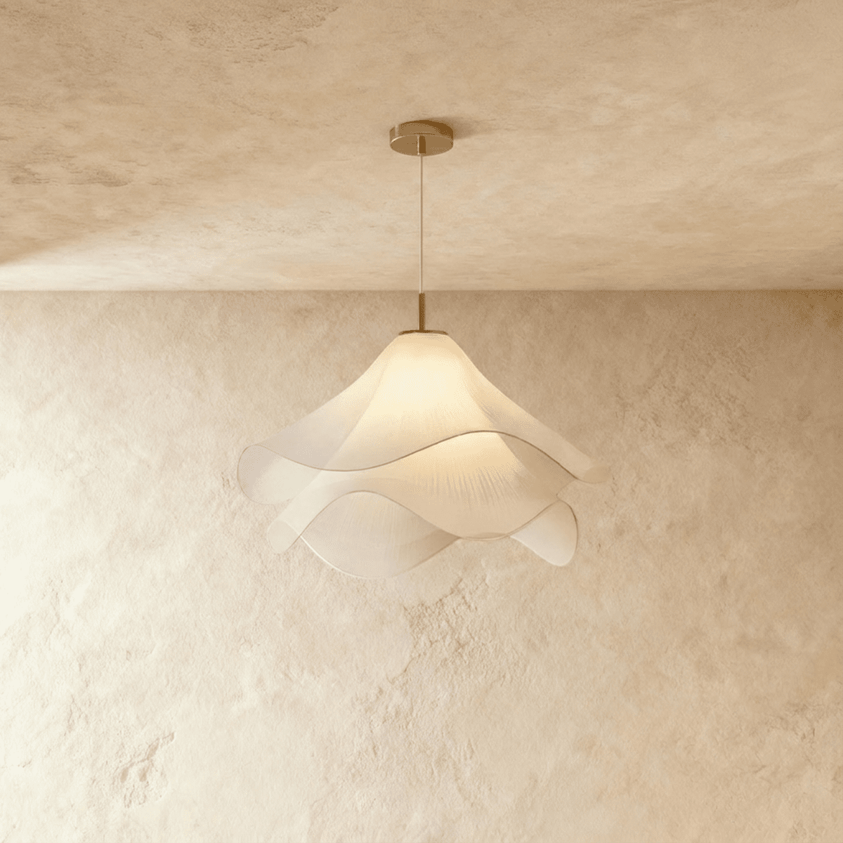 HaloWeave diffuse hanglamp in duurzaam stof voor een zachte moderne ambiance