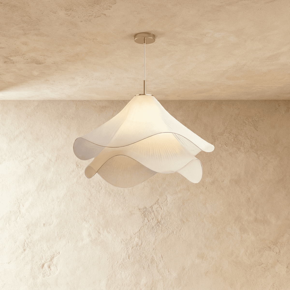 HaloWeave diffuse hanglamp in duurzaam stof voor een zachte moderne ambiance