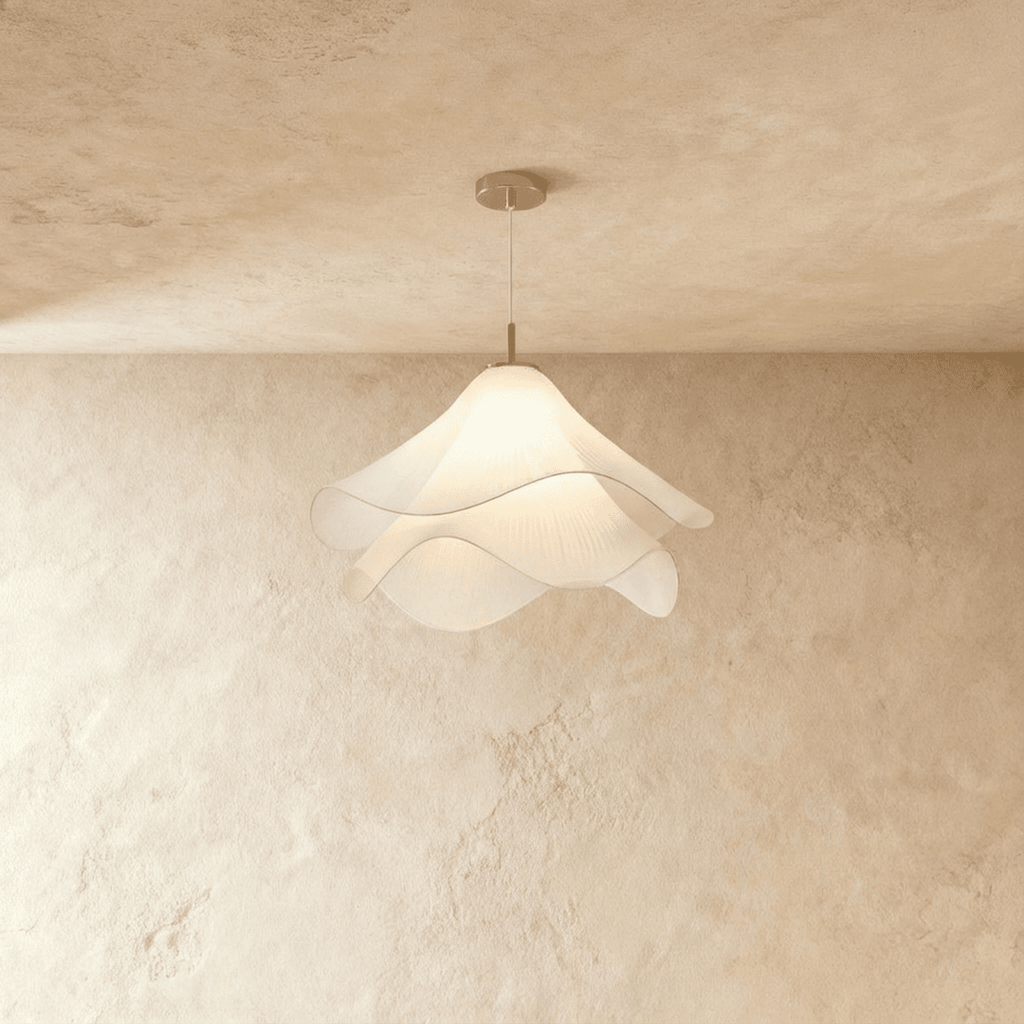 HaloWeave diffuse hanglamp in duurzaam stof voor een zachte moderne ambiance