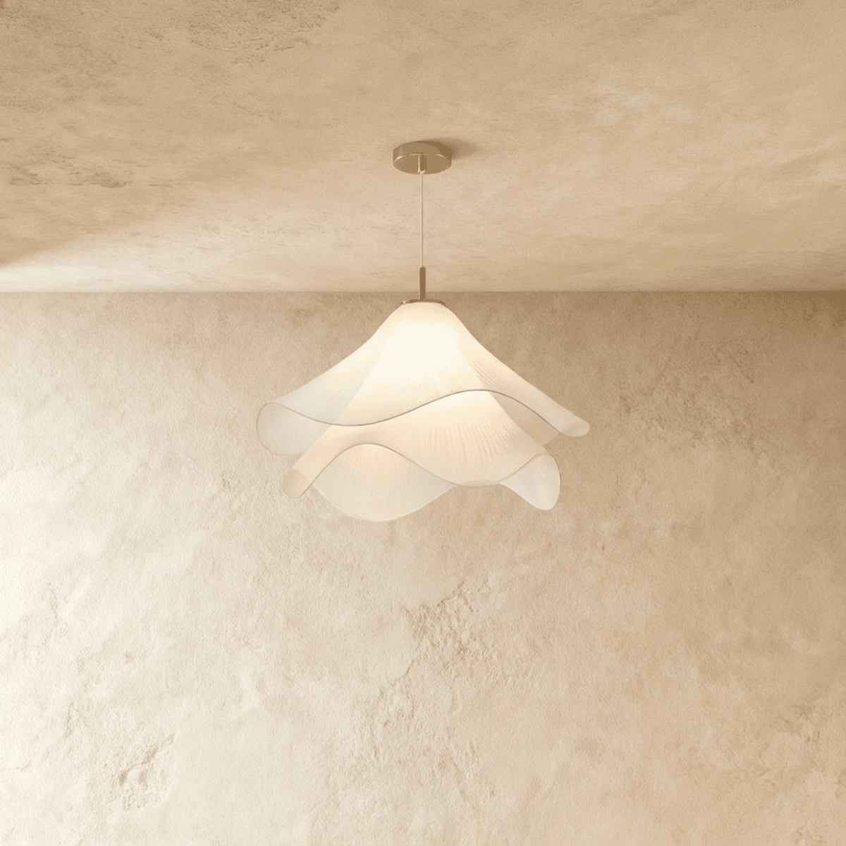 HaloWeave diffuse hanglamp in duurzaam stof voor een zachte moderne ambiance