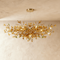 Lampa wisząca Lumen Leaf z miedzi i szkła z podświetleniem LED