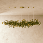 Lampa wisząca Lumen Leaf z miedzi i szkła z podświetleniem LED