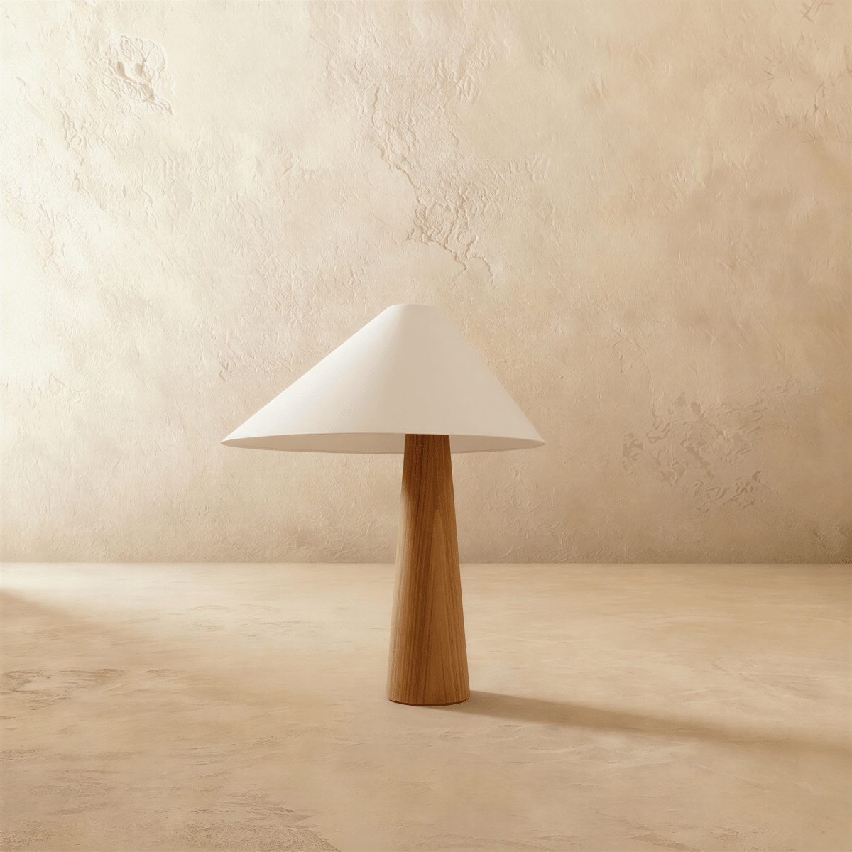 Azuma Wood Table Lamp With Soft Fabric Shade For Cozy Glow