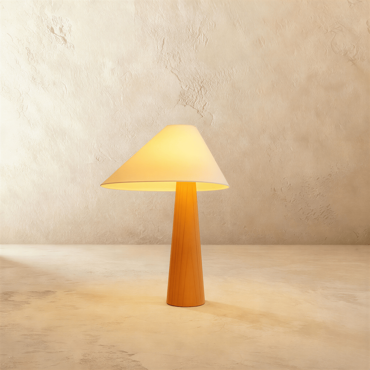 Azuma Wood Table Lamp With Soft Fabric Shade For Cozy Glow