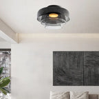 Håndlavet loftslampe i glas, Lumenweave nordisk design med flere niveauer