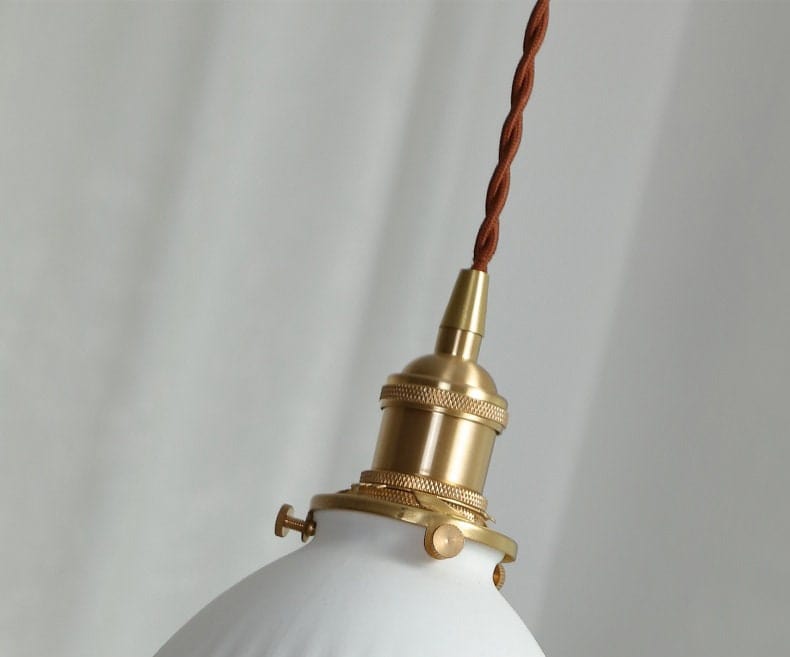 Kiyomi Ceramic Pendant, Ribbed Japanese-Style Lamp, LED Included