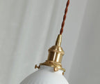 Kiyomi Ceramic Pendant, Ribbed Japanese-Style Lamp, LED Included