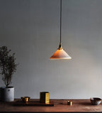 Kiyomi Ceramic Pendant, Ribbed Japanese-Style Lamp, LED Included