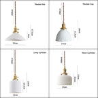 Kiyomi Ceramic Pendant, Ribbed Japanese-Style Lamp, LED Included