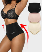 3-Pack High Waisted Tummy Control Briefs | Fioriscas