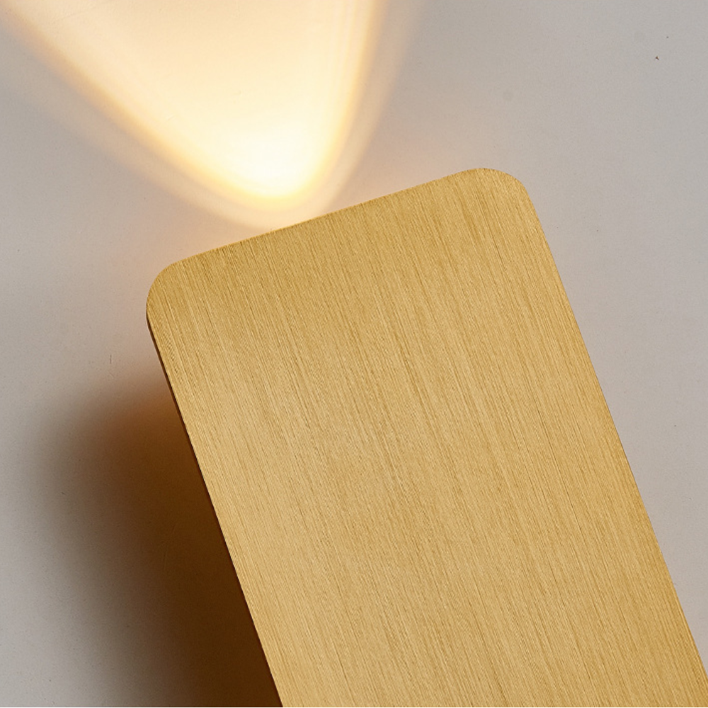 LumaRect rektangulær LED-væglampe, fem metalfinisher