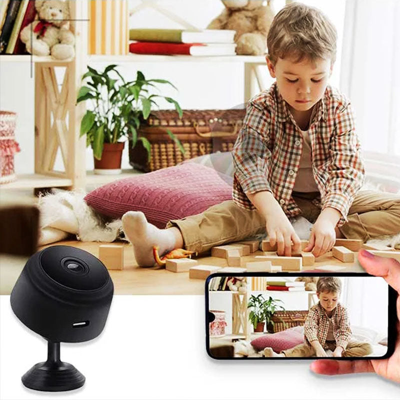 Mini câmara de segurança inteligente HD para monitorização remota 24 horas por dia e visão noturna | Fioriscas