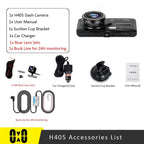 Dash Cam With Dual Front-Rear Cameras, 1080P And 4-Inch LCD