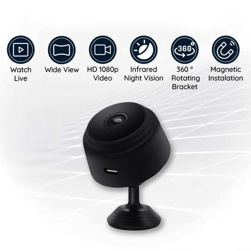 Mini câmara de segurança inteligente HD para monitorização remota 24 horas por dia e visão noturna | Fioriscas