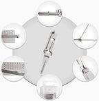 QuorraKey Pro 2-in-1 taittuva lukkotiirikkatyökalu, ruostumatonta terästä