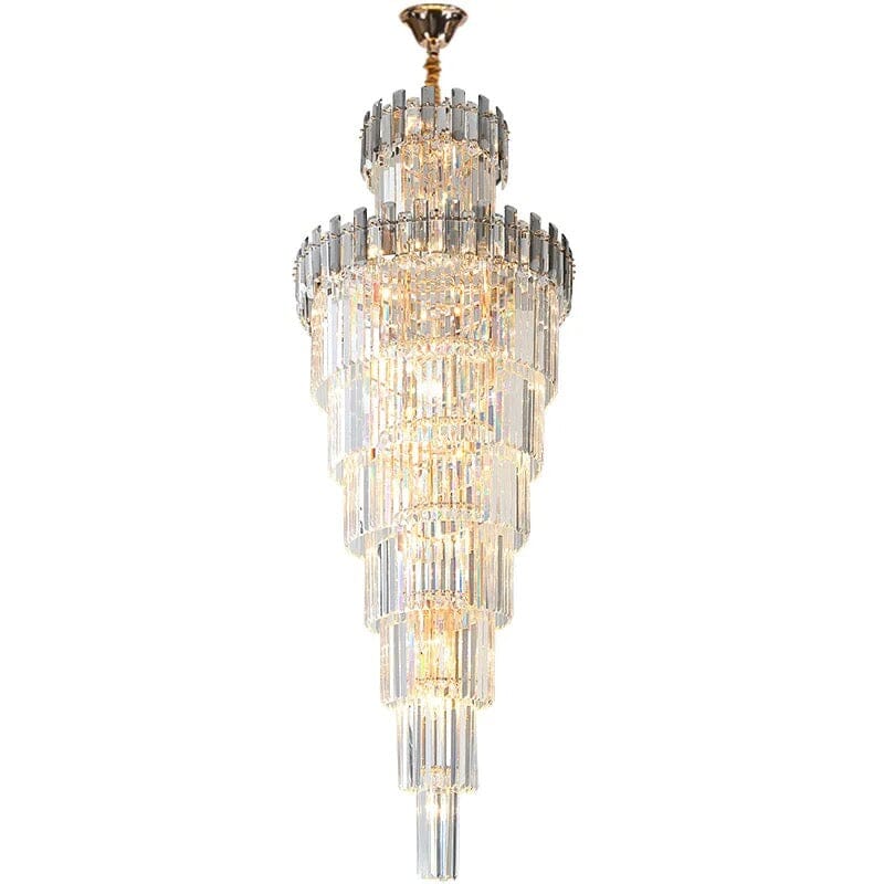 Bellamy French Empire Crystal Chandelier, Polished Chrome Finish