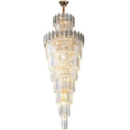 Bellamy French Empire Crystal Chandelier, Polished Chrome Finish