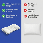 Kinder-Memory-Foam-Kissen, ergonomische Unterstützung für wachsende Schläfer