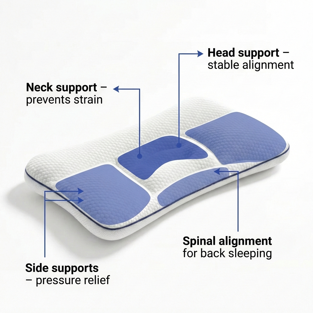 Kinder-Memory-Foam-Kissen, ergonomische Unterstützung für wachsende Schläfer