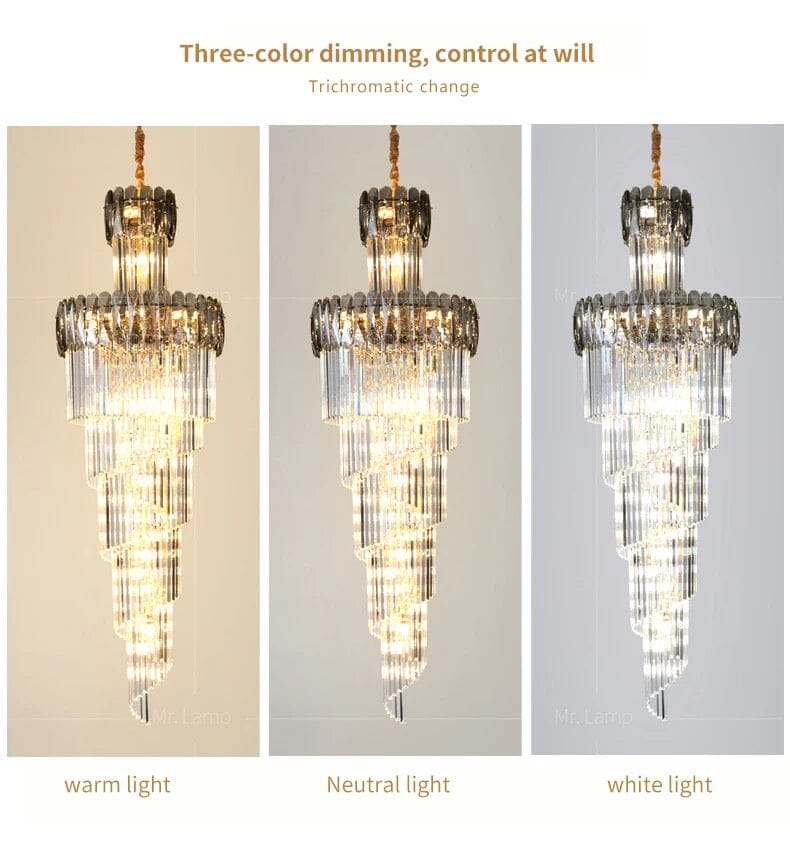 Bellamy French Empire Crystal Chandelier, Polished Chrome Finish