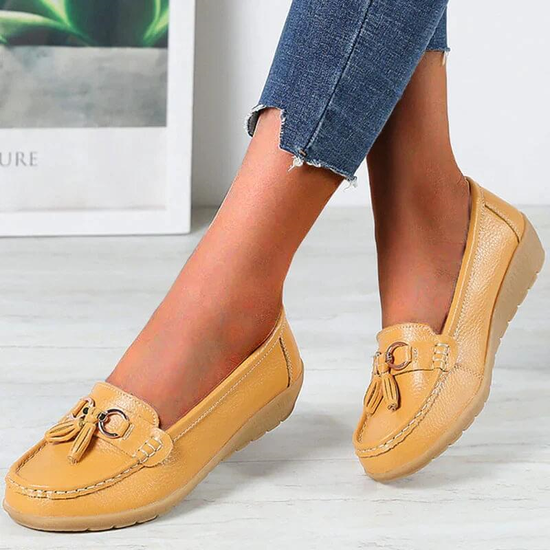 Leather Loafers for All-Day Wear, Slip-On Comfort — Aurelia