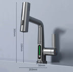Pull-Out Kitchen Faucet, Aqualine FluxPull 60cm Hose & 360° Swivel