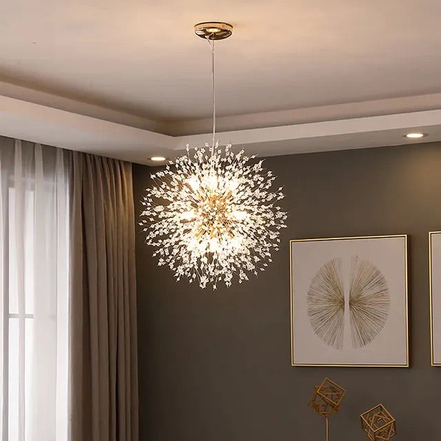 Křišťálový lustr Asterra Dandelion s moderním stropním designem