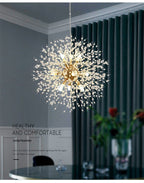 Křišťálový lustr Asterra Dandelion s moderním stropním designem