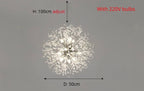 Křišťálový lustr Asterra Dandelion s moderním stropním designem